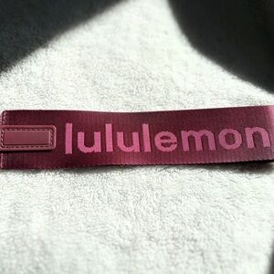 Lululemon Never Lost Keychain Pink Wristlet Strap Large Chunky Logo Key Holder
